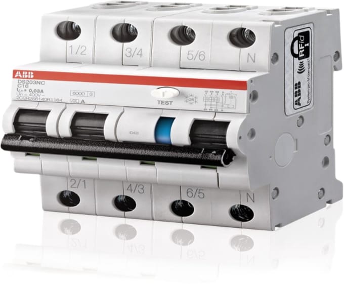ABB DS 203NC L C32 0 03 ABB AARDLEKAUTOMAAT 3P N C KA (DS203NC L C32 A30)