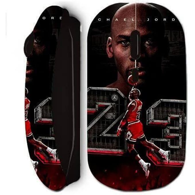 Souris sans fil - Maniacase - Michael Jordan 23 Legend - Confort ergonomique - Design stylé - USB
