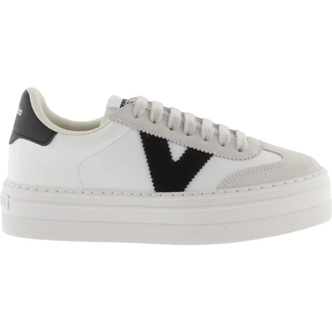 Leren en suede effect sneakers Victoria Barcelona