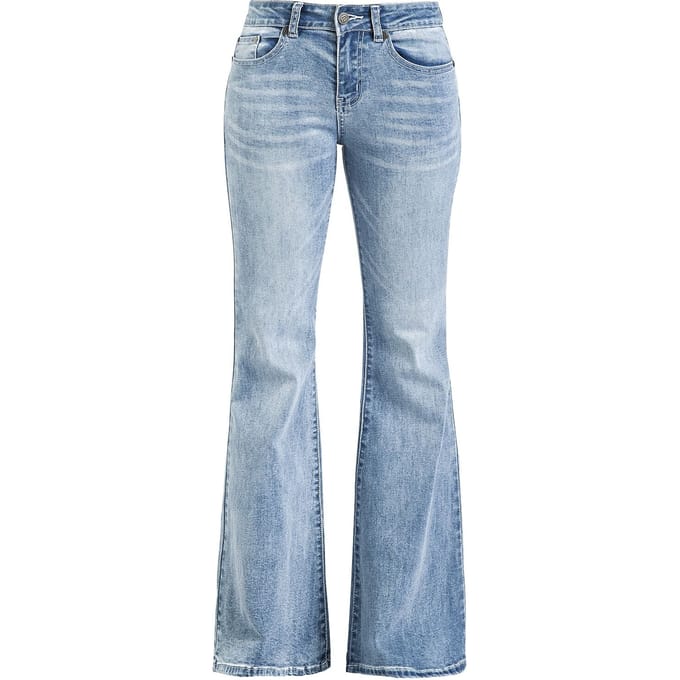 R.E.D. Rock-Engineered Design Lichtblauwe bootcut jeans met uitlopende en lichte wash - Dames - W27L32