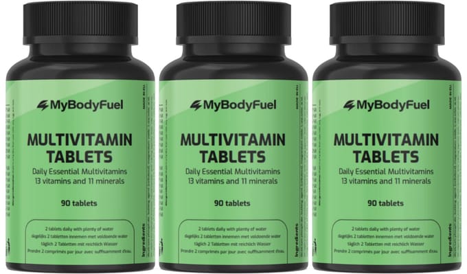 MyBodyFuel - Multivitaminen Tabletten - 3 Pack - 13 Vitamines & 11 Mineralen - 270 Tabletten
