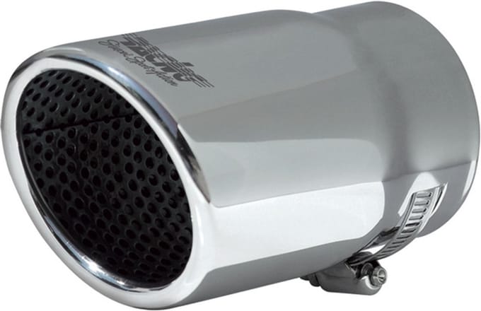 Simoni Racing Uitlaatsierstuk Rond/Schuin RVS - Ø75xL125mm - Montage 43>63mm