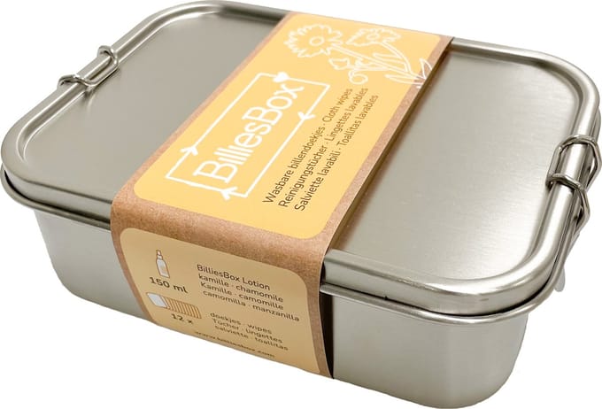 BilliesBox RVS - gele wasbare billendoekjes
