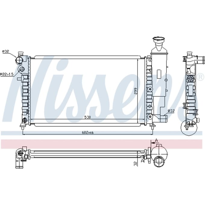 Radiator, motorkoeling NISSENS 61347