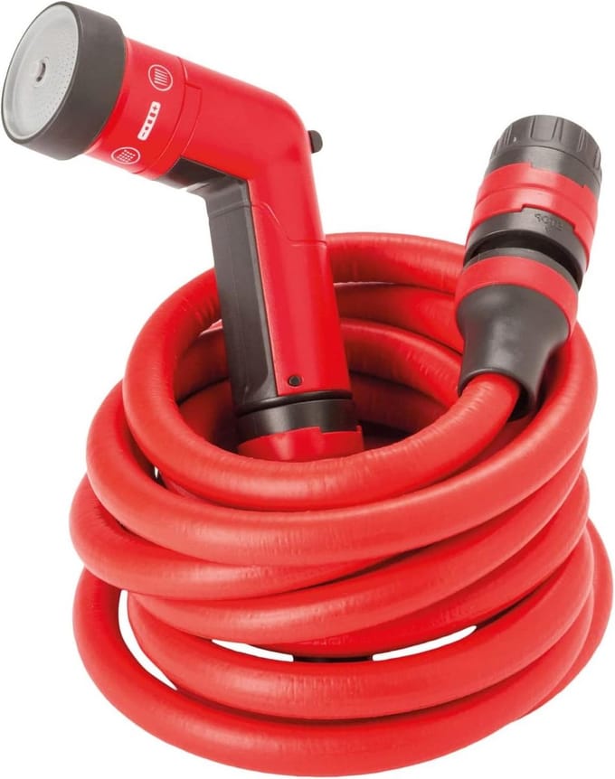 Uittrekbare waterslang voor de tuin - Multifunctioneel pistool - Transporttas - Rood - 10m