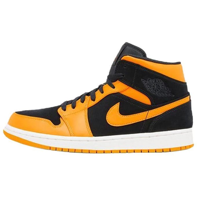 Jordan 1 Mid Noir Orange Peel 554724-081 44 orange