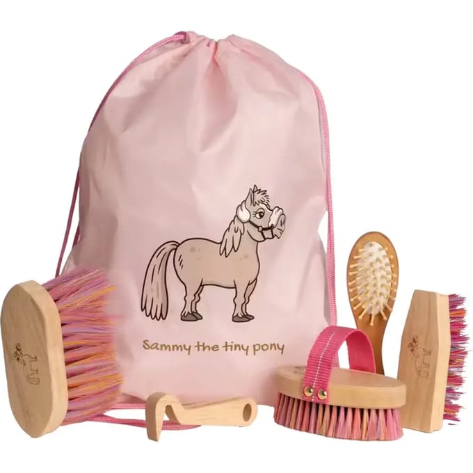 Grooming Deluxe - Sammy kids borsteltas oude roze set
