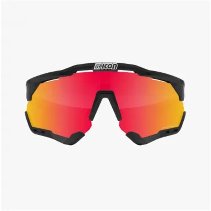 Scicon - Fietsbril - Aeroshade - Zwart Gloss - Multimirror Lens Rood