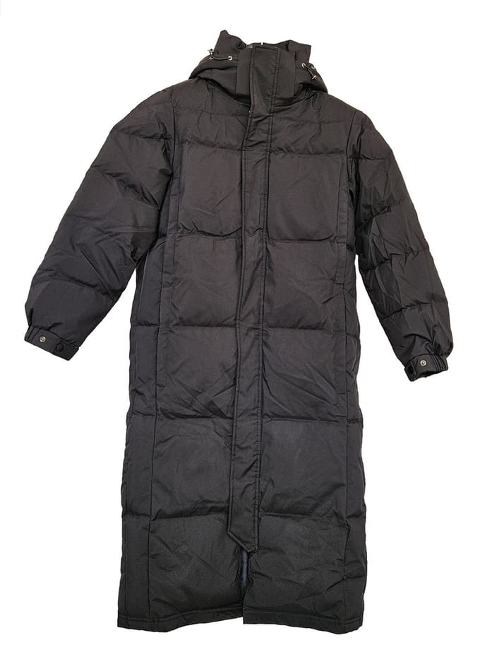 SUNMOOL Lange Dames Donsjas - Dames Winterjas - Gewatteerd en getailleerd - 90% Duckdown - Hooded - Zwart - Maat : M