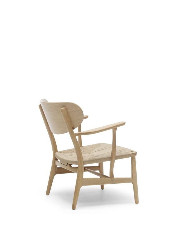 Carl Hansen & Søn - CH22 Fauteuil - eiken gezeept - Vlecht natuur - beige