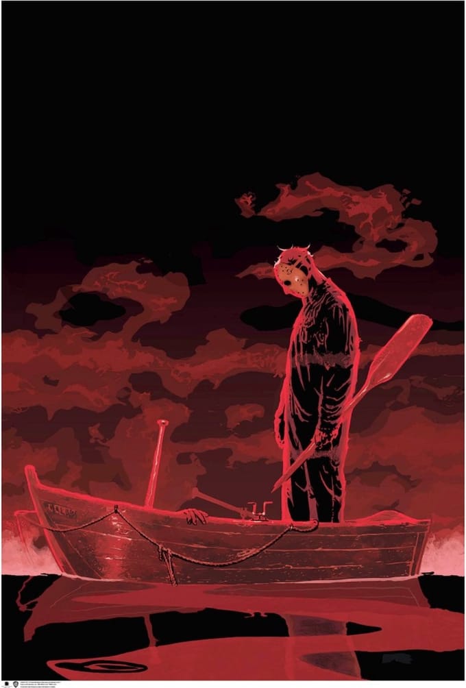 Friday the 13th Jason Voorhees Red Lake-poster, multicolor