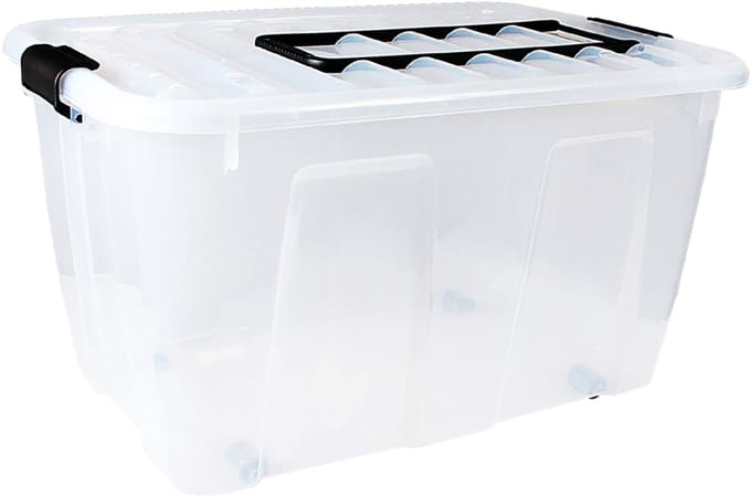 Kunststof opbergbox op wiele - Krat Container Plast Team HomeBox - 85L