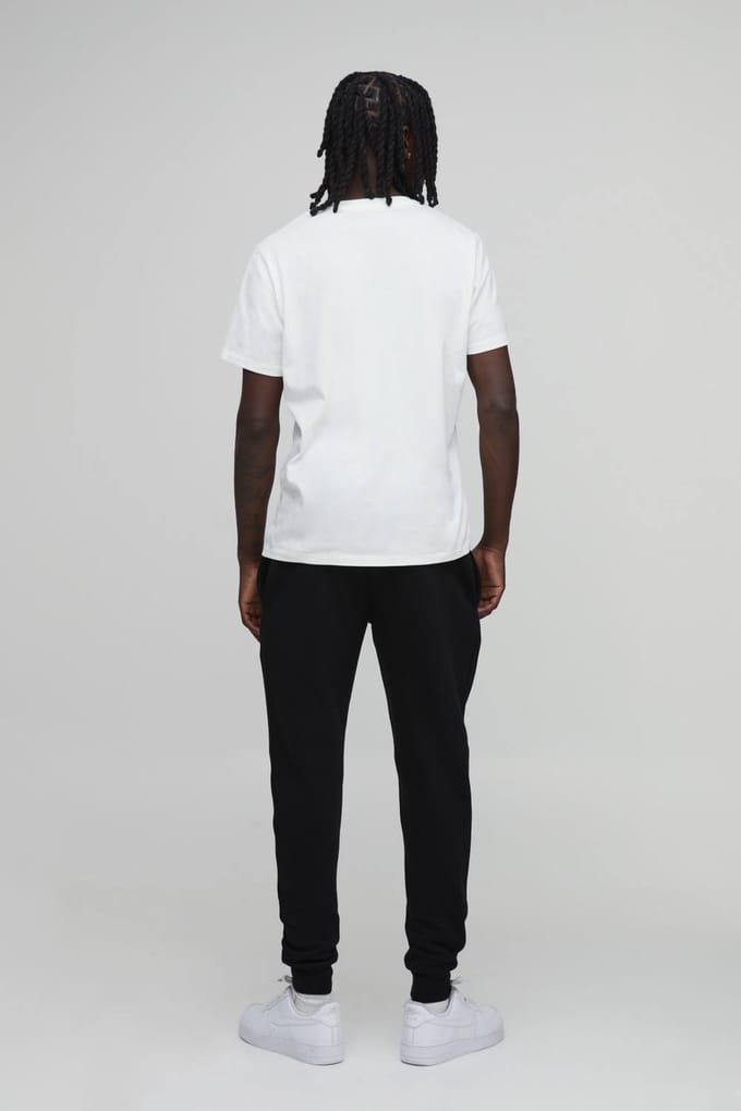 330GSM Skinny Fit Basic Jogger | Black | Size Medium