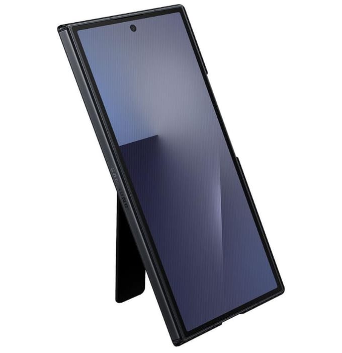 Étui Samsung Authentique Galaxy Z Fold3 Support Support Coque en Carbone Case(1ea) black