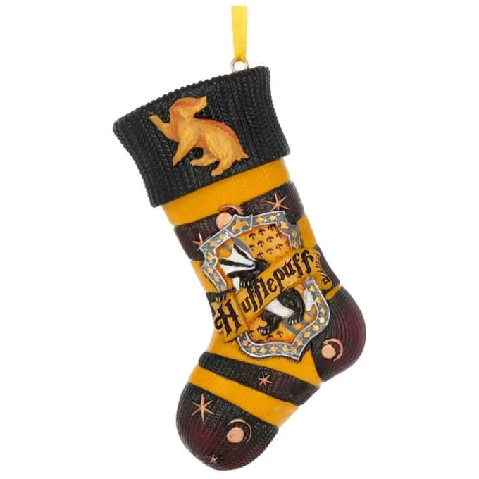 Nemesis Now - Harry Potter Kerstbal - Hufflepuff Stocking Hanging Ornament - Geel/Zwart