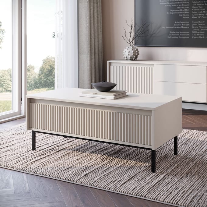 Meubella - Salontafel Orvana - Beige - 100 cm