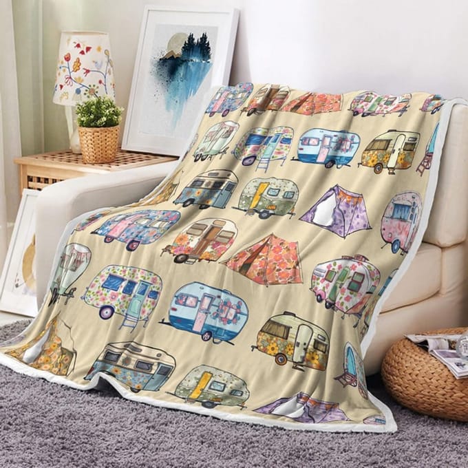 Zachte Flanellen Plaid voor Camping en Thuis - Comfortabele Microvezeldeken