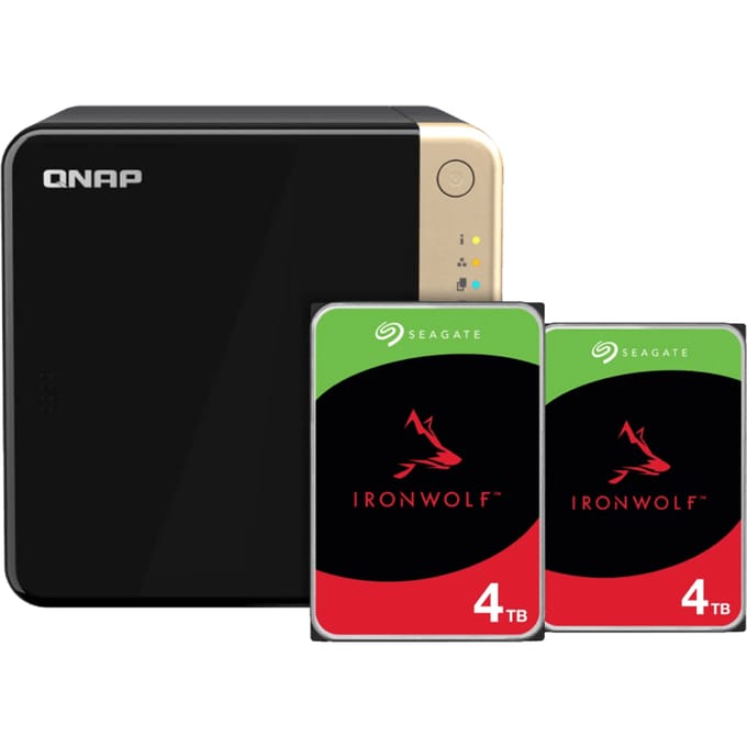 QNAP TS-464-8G + Seagate Ironwolf 8TB (2x4TB)
