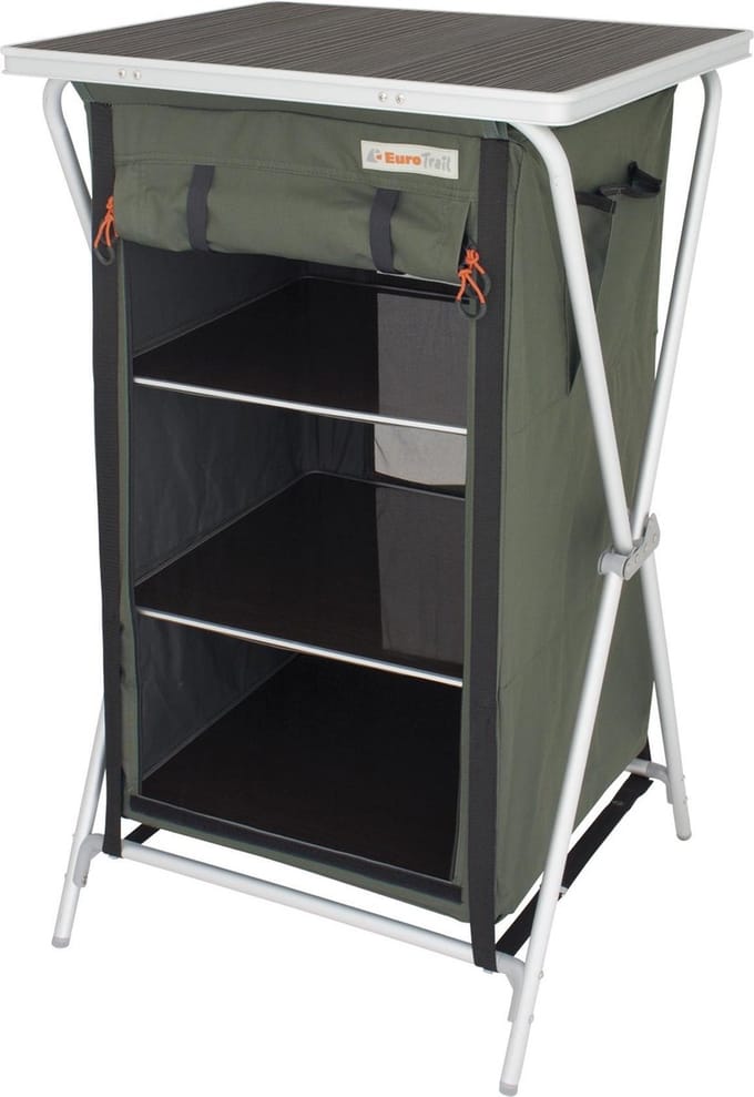 Eurotrail Campingkast Aubenas 98 X 60 Cm Aluminium/mdf Groen