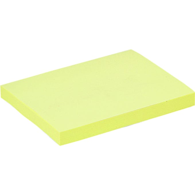 Memoblok Quantore 76x101mm geel 100 vel