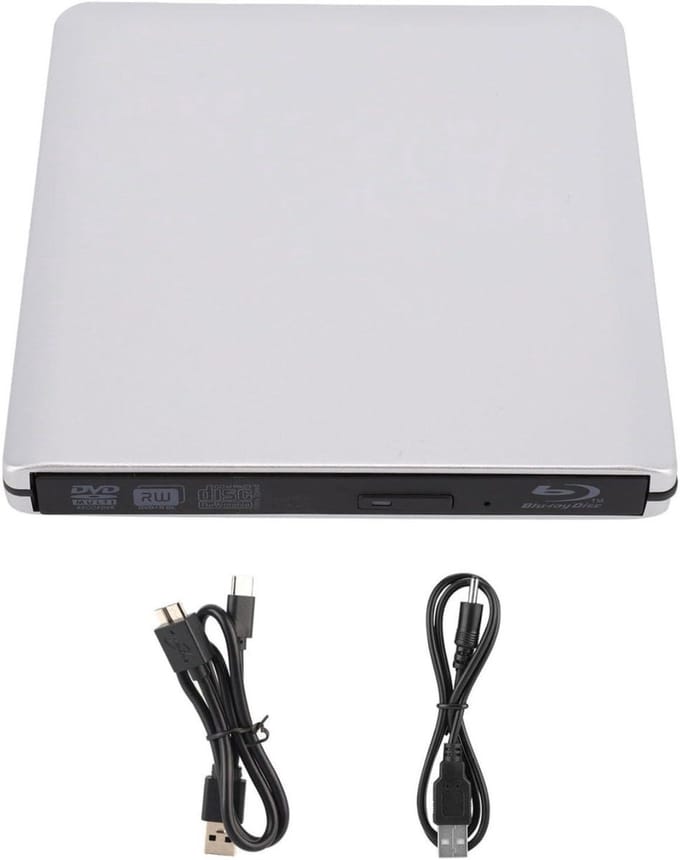 Thuys - Externe optische drive, Blu-ray DVD CD writer recorder voor laptop en pc - USB 3.0 - Draagbaar en slank model