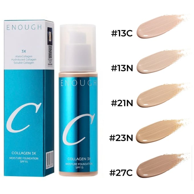 ENOUGH Collageen 3x Vocht Foundation SPF15 #21N Helder Beige 100ml/3.38fl.oz.  AUTHENTIEKE WINKEL blue