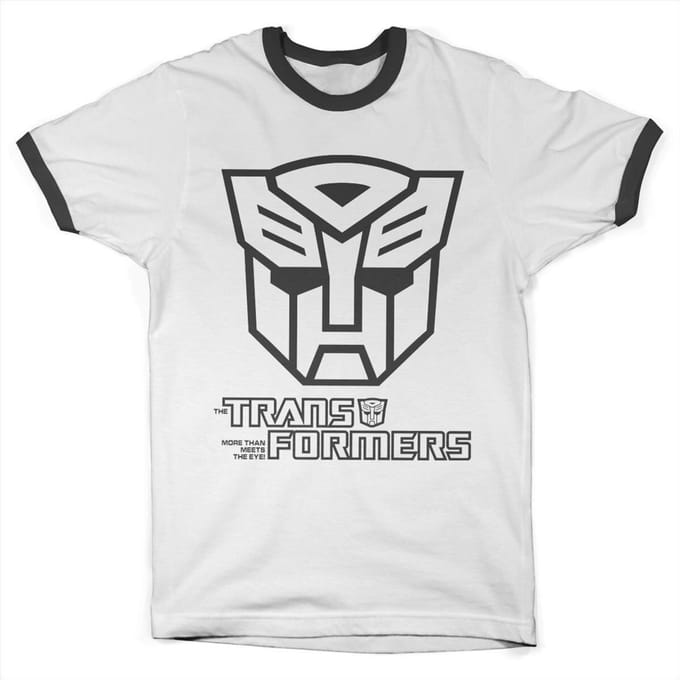 Transformers Autobots M'on'ot'on'e Ringer Tee T-shirt Whit'e/Black