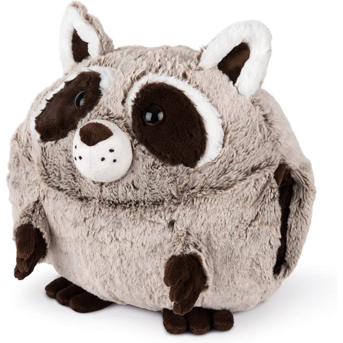 Cozy Noxxiez Handwarmer/knuffel Wasbeer Junior 35 Cm Grijs/wit
