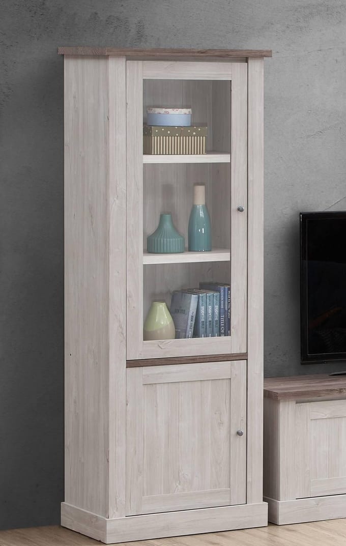 Belfurn - Kolomkast glasdeur Elyna in landelijke stijl