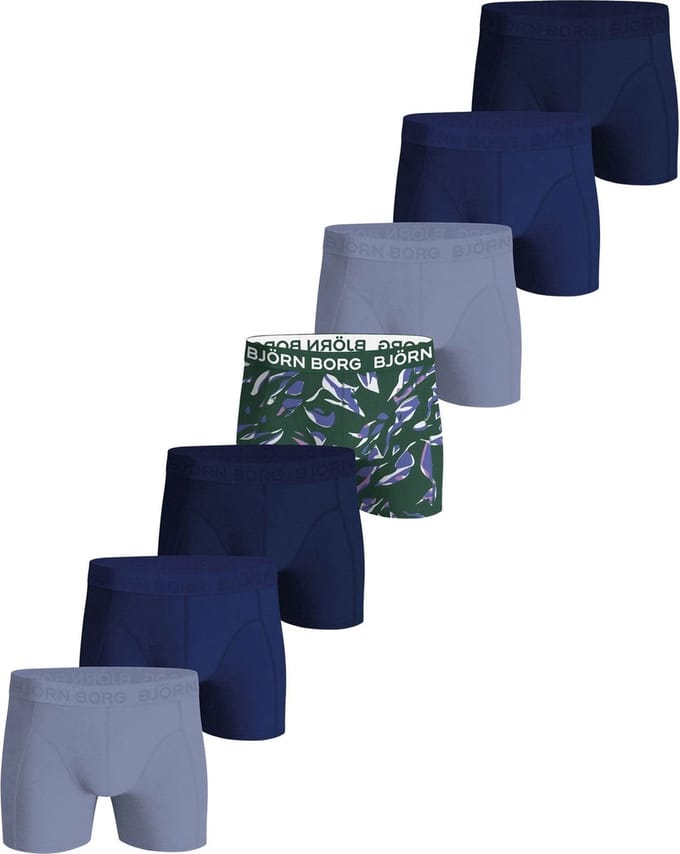 Bjorn Borg Boxers Cotton Stretch 7-Pack Blauw - Maat M - Heren - Boxershorts