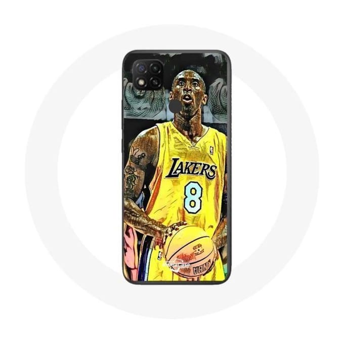 Coque - Maniacase - Redmi 9C - Kobe Bryant Dunk Lakers 8 NBA - Souple - Noir noir
