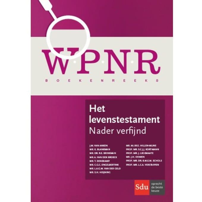 Het Levenstestament - Wpnr Boekenreeks