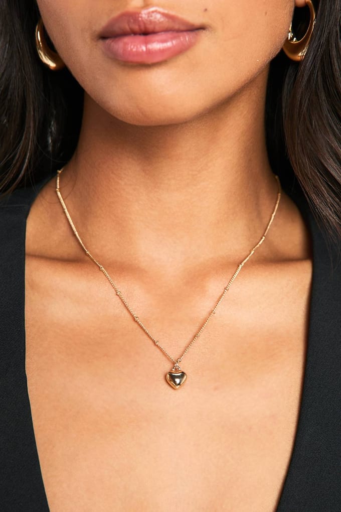 boohoo Dames Harthanger Ball & Chain Ketting | Goud