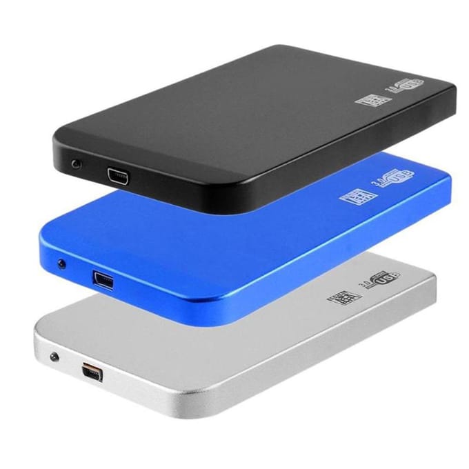 2.5in USB3.0 SATA SSD HDD Harde Schijf Behuizing 5Gbps 3TB USB3.0 SATA Draagbare Harde Schijf Behuizing (Zilver) zwart