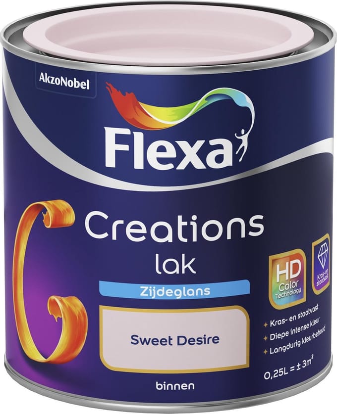 Flexa - Creations - Lak - Zijdeglans - Sweet Desire - 250 ml