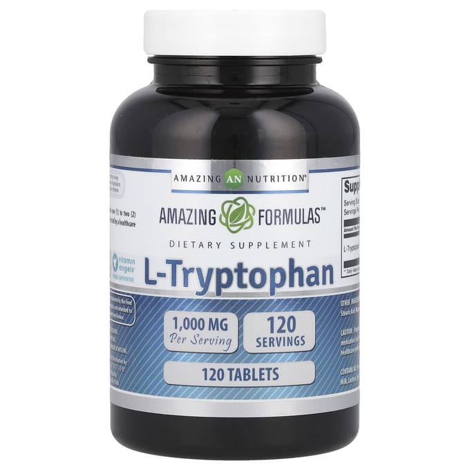 Amazing Nutrition, l-Tryptophane, 1 000 mg, 120 comprimés