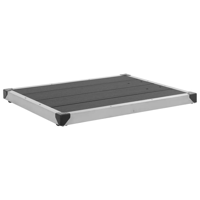 vidaXL - Buitendouchebak - 80x62 - cm - HKC - roestvrij - staal - grijs