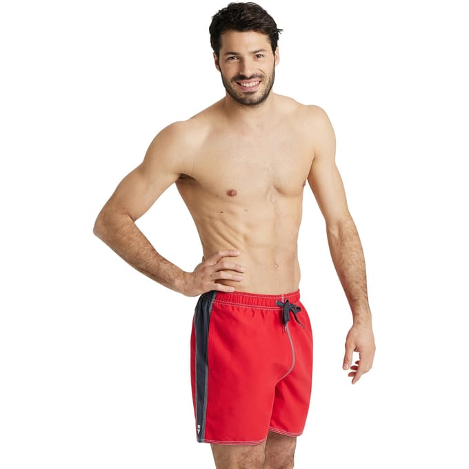 Arena Fundamentals Bicolor Boxer Red-asphalt Größe: XXL | Badehosen Outlet | Herren | Rot