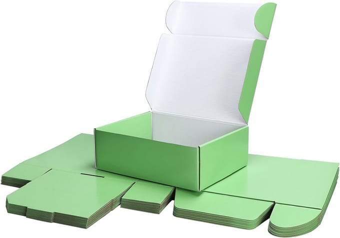 Set van 20 Groene Verzenddozen met Deksel 12x9x4 inch - Golfkarton Cadeauverpakking