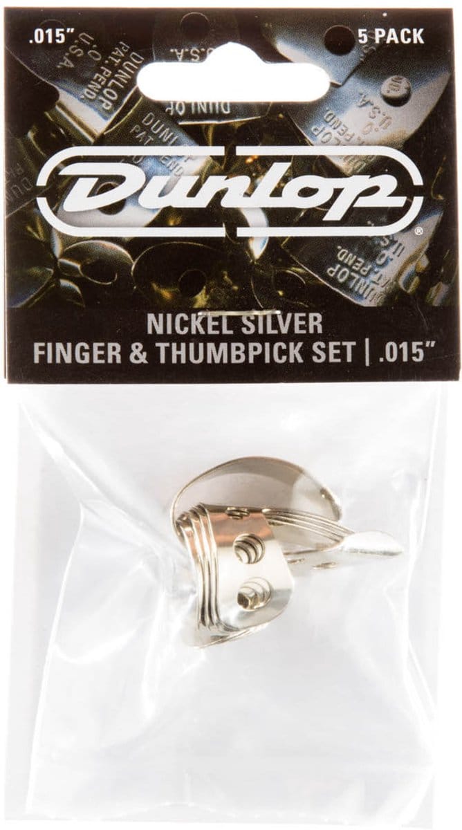 Jim Dunlop 33P - Fingerpick - Nikkel - 0,015 in - Player's Pack 5 Stuks