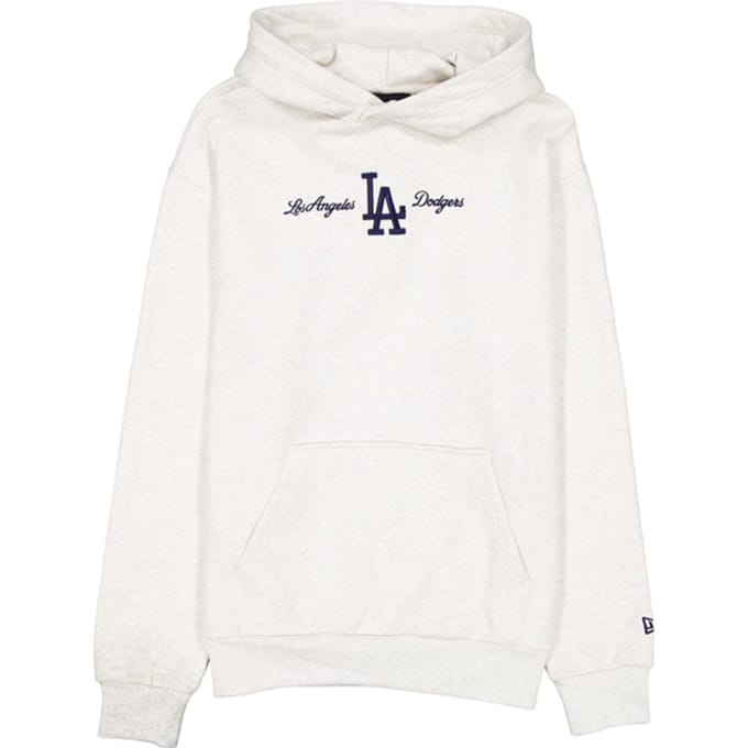 New Era MLB Script Los Angeles Dodgers Oversized Hoody Grijs