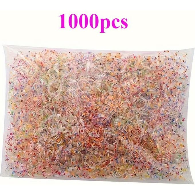 1000 pièces d'élastiques colorés, chouchous pour queue de cheval, accessoires de coiffure de mariée, choix de cadeau idéal beige