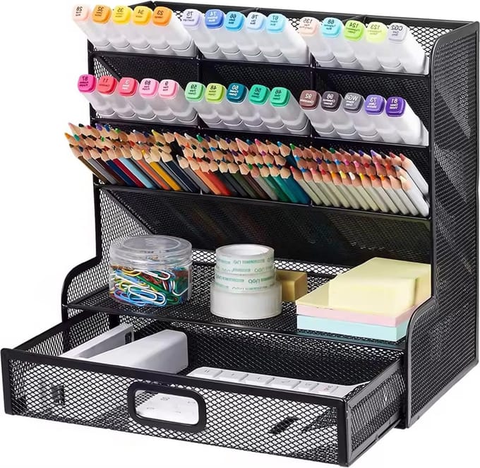 bureau-organizer Multifunctionele desktop briefpapier pennenhouder voor thuiskantoor schoolbenodigdheden opbergrek