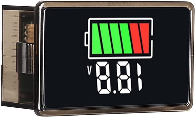Allecto Plus - Batterijcapaciteitsmonitor voor lood-zuur en lithium batterijen - DC 8-100V voltmeter met batterijcapaciteitsindicator
