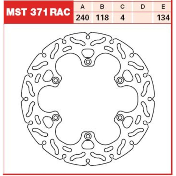 Remschijf TRW MOTO MST371RAC