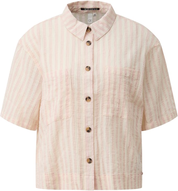 Gestreepte Dames Blouse met Knopen QS Loose Fit