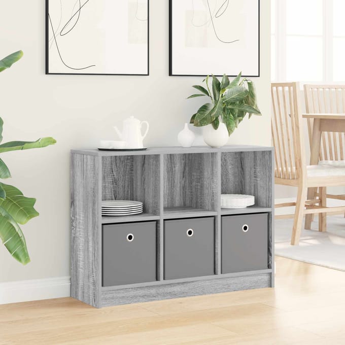 vidaXL - Dressoir - Grijs - Sonoma - 88,5 - x - 27,5 - x - 63,5 - cm