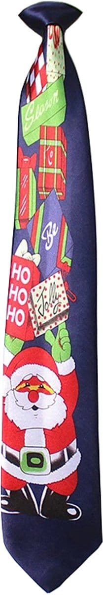 Sorprese Stropdas - Kerst Stropdas - 100% Polyester - Donkerblauw - Stropdassen - Model 3 - Cadeau