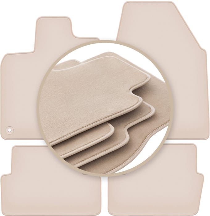 PREMIUM beige matten voor: Nissan Qashqai I J10 crossover 2006-2013