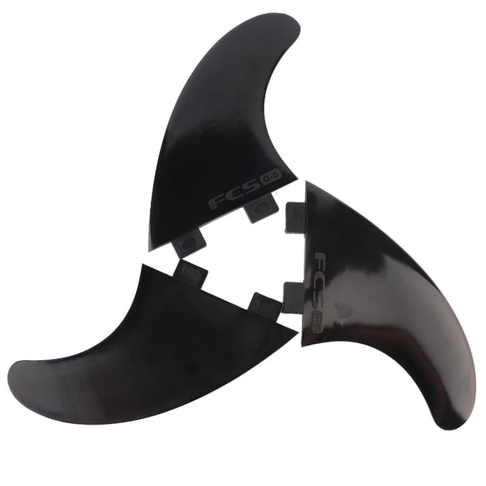 3-delige set Duurzame G5 Surfplankvin Surfplanken Accessoire Waterafleiding Links Midden Rechts Zwart black